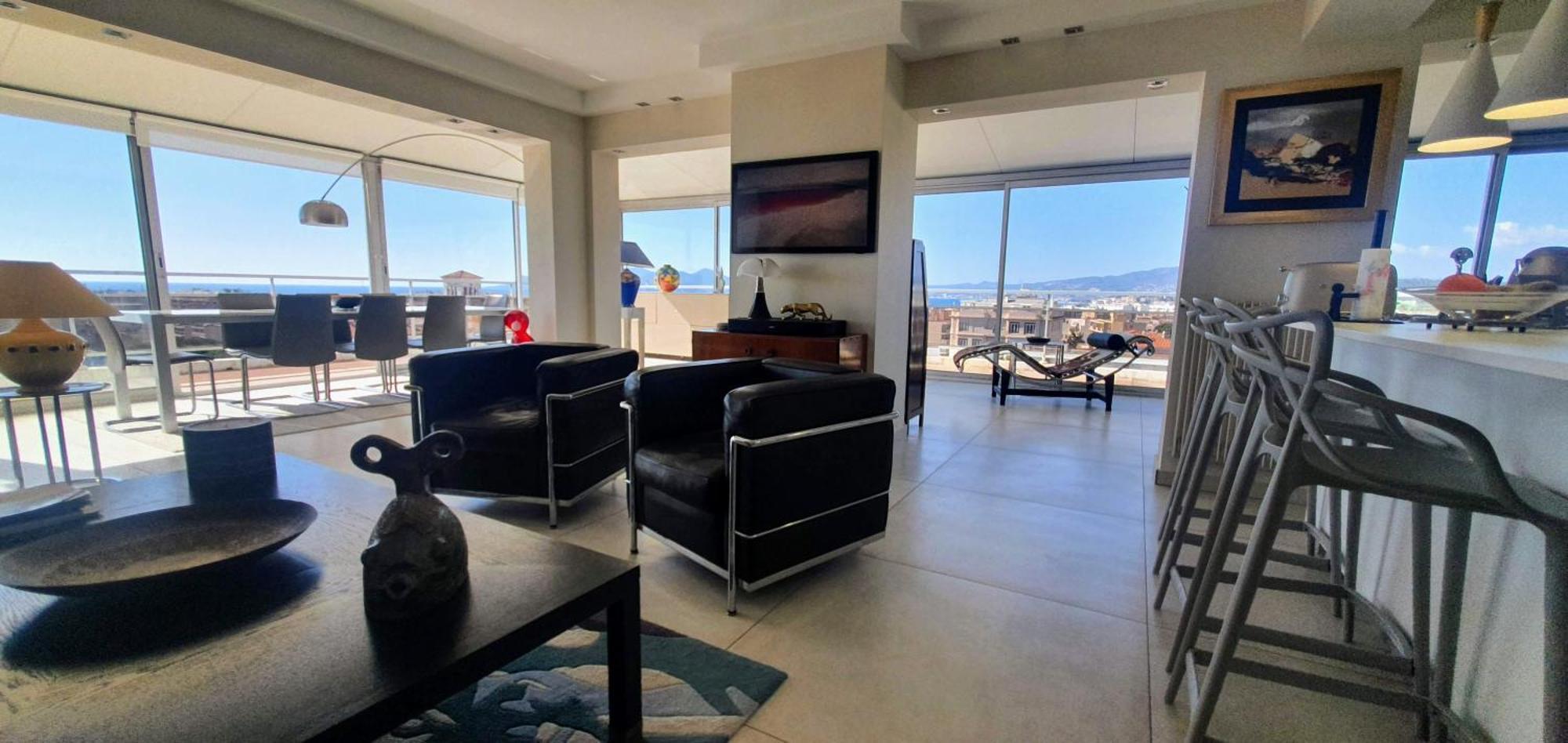 Villa Sur Le Toit - Vue Mer Exceptionnelle Cannes Luaran gambar