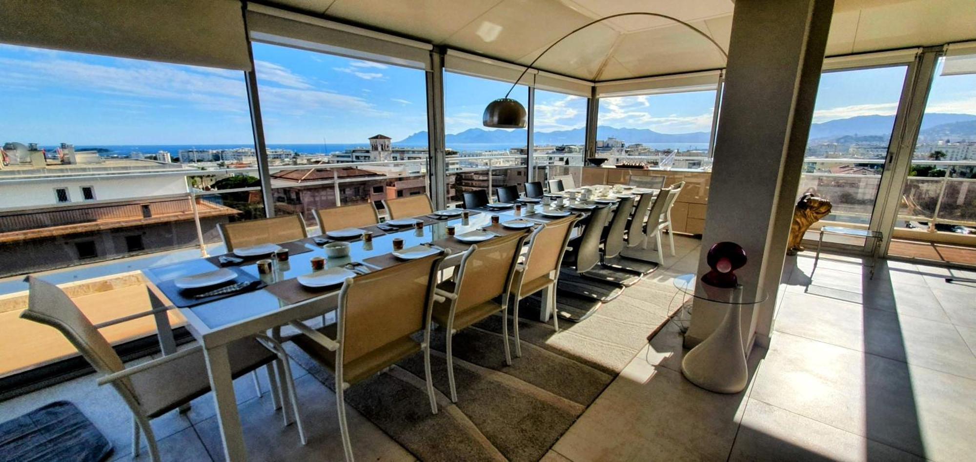 Villa Sur Le Toit - Vue Mer Exceptionnelle Cannes Luaran gambar