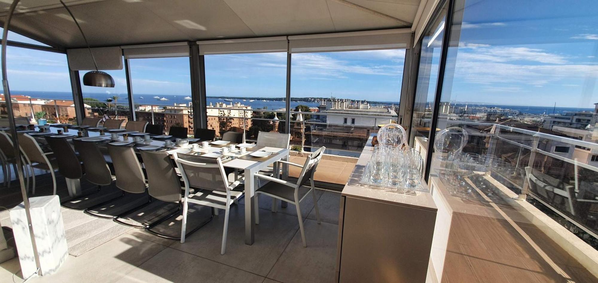 Villa Sur Le Toit - Vue Mer Exceptionnelle Cannes Luaran gambar