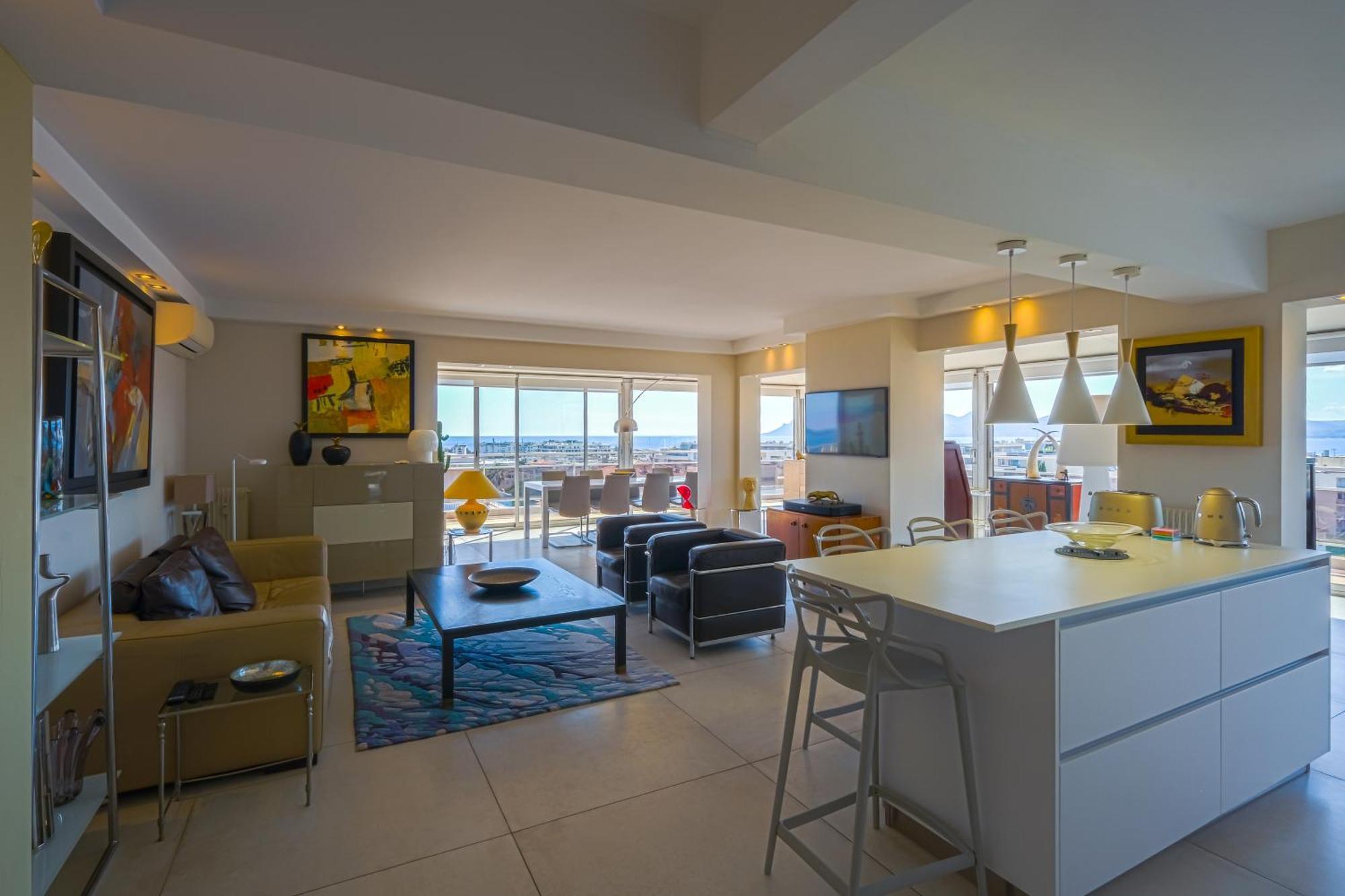 Villa Sur Le Toit - Vue Mer Exceptionnelle Cannes Luaran gambar